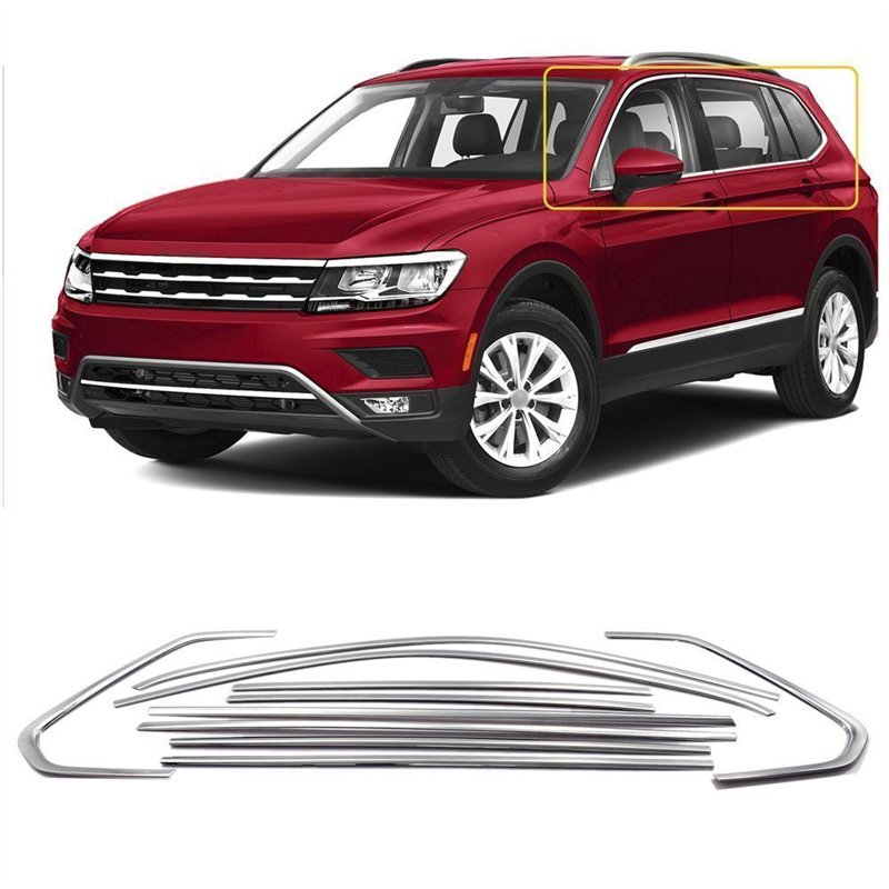 Side window trims for Volkswagen VW Tiguan II (AD1/BW) 2016-2024 | steel