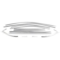 Side window trims for Skoda Octavia Liftback IV (NX) 2020- | Chrome steel