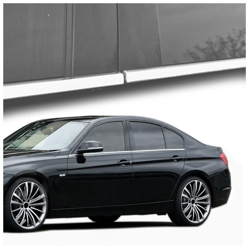 Window trims for BMW 3 Series Sedan (F30) 4D 2012-2018 | Chrome steel