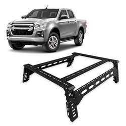 Truck bed tent structure for Isuzu D-max III (RG01 | BTF) 2020- Black Steel