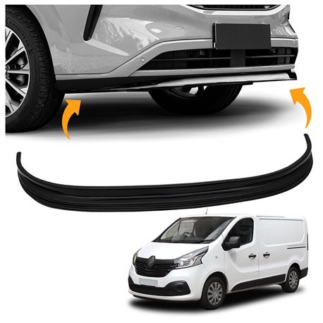 Front splitter for Renault Trafic III (FG/JG) PRE-FL 2014-2019 | Black ABS