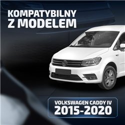 Front splitter for Volkswagen VW Caddy IV (SA | DU) 2015-2020 Black ABS