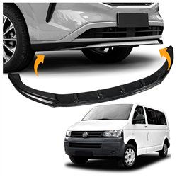 Front splitter for Volkswagen VW Caravelle (T5) FL 2009-2015 | Black ABS
