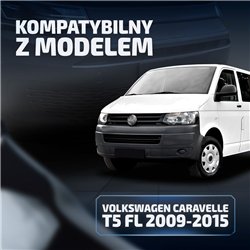 Front splitter for Volkswagen VW Caravelle (T5) FL 2009-2015 | Black ABS