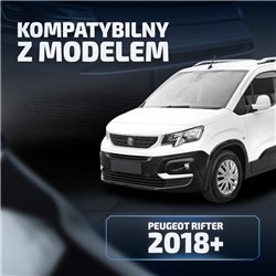 Hokej pod zderzak do Peugeot Rifter I (K9) 2018- | Czarny ABS