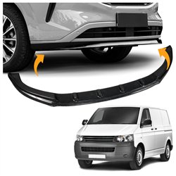 Front splitter for Volkswagen VW Transporter (T5) FL 2009-2015 | Black ABS