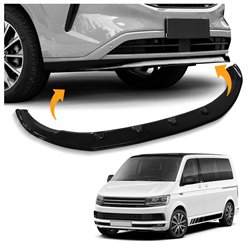 Front splitter for Volkswagen VW Multivan (T6) 2015-2019 | Black ABS Shiny