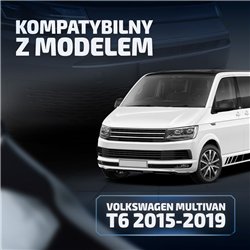 Front splitter for Volkswagen VW Multivan (T6) 2015-2019 | Black ABS Shiny