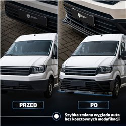 Front splitter for Volkswagen VW Multivan (T6) 2015-2019 | Black ABS Shiny