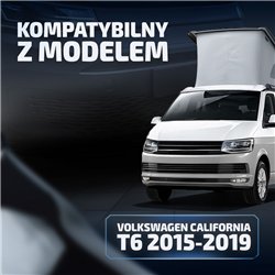 Front splitter for Volkswagen VW California (T6) 2015-2019 | Black ABS