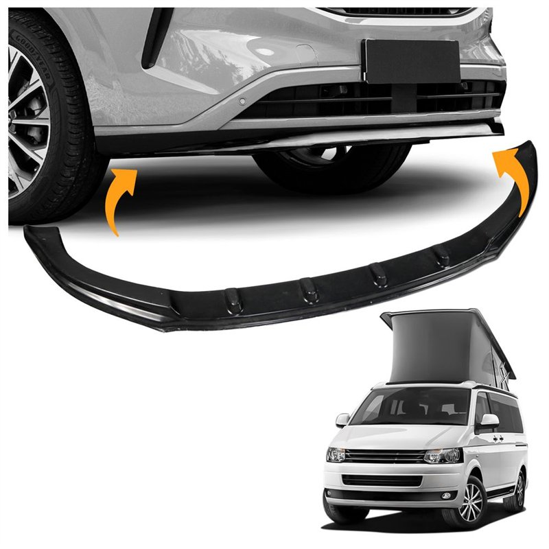 Front splitter for Volkswagen VW California (T5) FL 2009-2015 | Black ABS