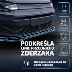 Front splitter for Volkswagen VW Crafter II (SY/SX/SZ) 2017- | Black ABS