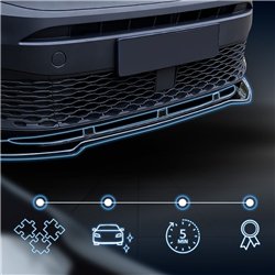 Front splitter for Volkswagen VW Crafter II (SY/SX/SZ) 2017- | Black ABS
