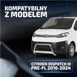 Hokej pod zderzak do Citroen Dispatch III PRE-FL 2016-2024 | ABS