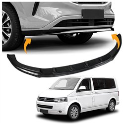 Front splitter for Volkswagen VW Multivan (T5) FL 2009-2015 | Black ABS