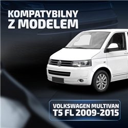 Front splitter for Volkswagen VW Multivan (T5) FL 2009-2015 | Black ABS