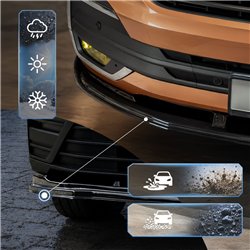 Front splitter for Volkswagen VW Multivan (T5) FL 2009-2015 | Black ABS