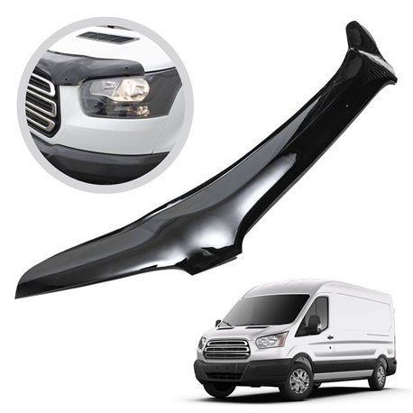 Bonnet guard for Ford Transit VII (V363) PRE-FL 2014-2019 | Black ABS Shiny