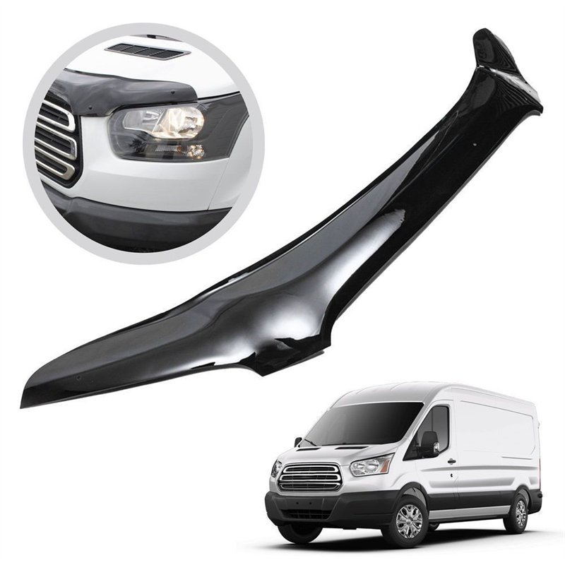 Bonnet guard for Ford Transit VII (V363) PRE-FL 2014-2019 | Black ABS Shiny
