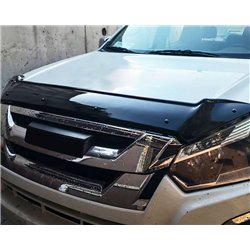 Bonnet guard for Isuzu D-max II (RT50) FL 2017-2020 | Black ABS Shiny