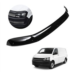 Bonnet guard for Volkswagen VW Transporter (T6) 2015-2019 | Black ABS Shiny