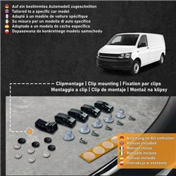 Bonnet guard for Volkswagen VW Transporter (T6) 2015-2019 | Black ABS Shiny