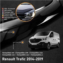Bonnet guard for Renault Trafic III (FG/JG) PRE-FL 2014-2019 | Black ABS