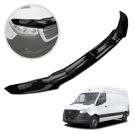 Split bonnet guard for Mercedes Sprinter (W907 | W910) 2018- Black ABS