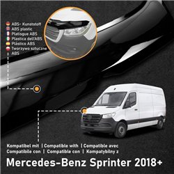 Split bonnet guard for Mercedes Sprinter (W907 | W910) 2018- Black ABS