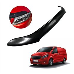 Bonnet guard for Mercedes Vito (W447) 2014- | Black ABS plastic Shiny
