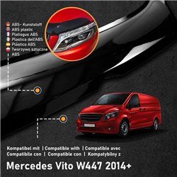 Osłona maski do Mercedes Vito (W447) 2014- | Czarny ABS