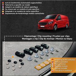 Osłona maski do Mercedes Vito (W447) 2014- | Czarny ABS