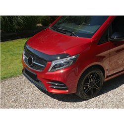 Bonnet guard for Mercedes Vito (W447) 2014- | Black ABS plastic Shiny