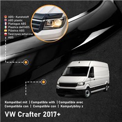 Bonnet guard for Volkswagen VW Crafter II (SY/SX/SZ) 2017- | Black ABS
