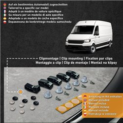 Bonnet guard for Volkswagen VW Crafter II (SY/SX/SZ) 2017- | Black ABS