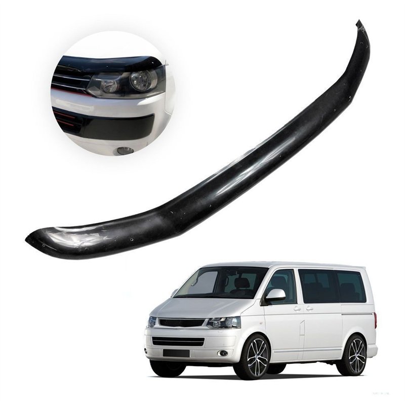 Bonnet guard for Volkswagen VW Transporter (T5) FL 2009-2015 | Black ABS