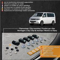 Bonnet guard for Volkswagen VW Transporter (T5) FL 2009-2015 | Black ABS