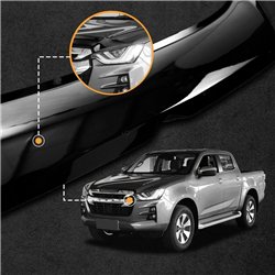 Bonnet guard for Isuzu D-max III (RG01 | BTF) PRE-FL 2020-2024 Black ABS