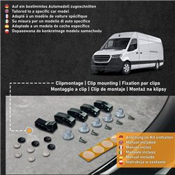 Bonnet guard for Mercedes Sprinter (W907 | W910) 2018- Black ABS Shiny