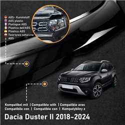 Osłona maski do Dacia Duster II (HM | SR) 2018-2024 Czarny ABS