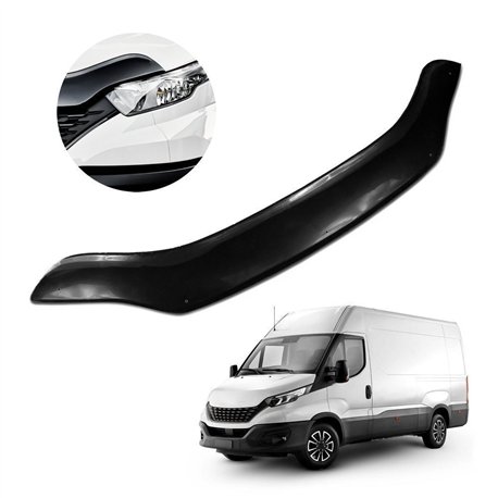 Bonnet guard for Iveco Daily III (E6) 2014- | Black ABS plastic Shiny