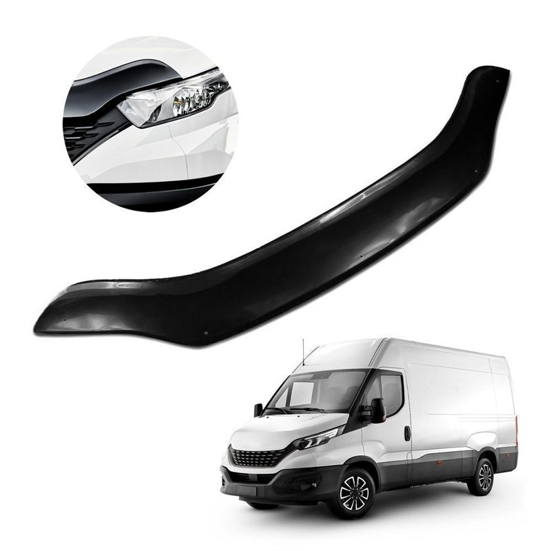 Bonnet guard for Iveco Daily III (E6) 2014- | Black ABS plastic Shiny