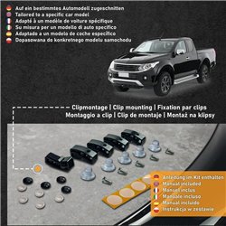 Osłona maski do Fiat Fullback I (502) 2016-2020 | Czarny ABS