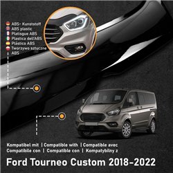 Bonnet guard for Ford Tourneo Custom I (V362) FL 2018-2023 | Black ABS