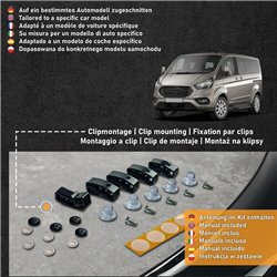 Bonnet guard for Ford Tourneo Custom I (V362) FL 2018-2023 | Black ABS