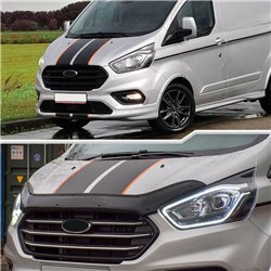 Bonnet guard for Ford Tourneo Custom I (V362) FL 2018-2023 | Black ABS