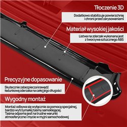 Rear bumper trim for KGM Torres I (UK) 2025- | Black ABS plastic Shiny