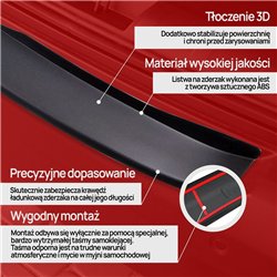 Listwa tylnego zderzaka do KGM Torres I (UK) 2025- | Czarny ABS