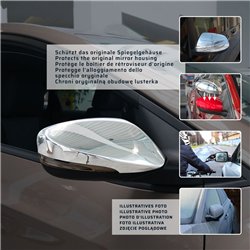 Mirror housing for Hyundai i30 Hatchback III (PDE) 5D 2016- | Chrome steel