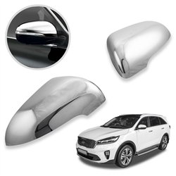 Mirror housing for KIA Sorento III (UM) 2015-2020 | Chrome steel Polished